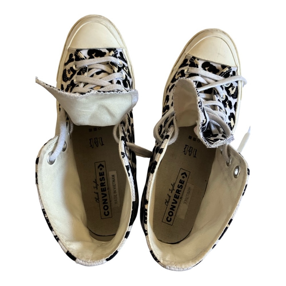 Converse Chuck Taylor All Star 70 High Top LOGO PLAY White Leopard size 11 - Picture 5 of 6